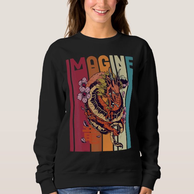 Camiseta Imagine Great Dragon Vintage Cool Great (Frente)