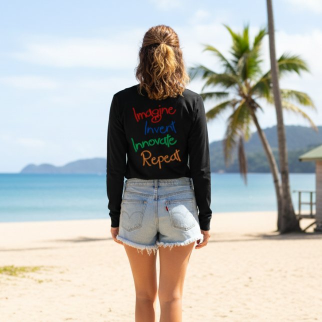 Camiseta "Imagine, invente, inove, repita" (Criador carregado)