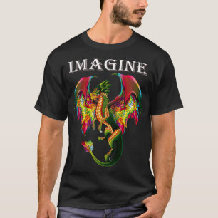 Camiseta Imagine Ser Uma Asa Mágica De Fogo De Arremesso De