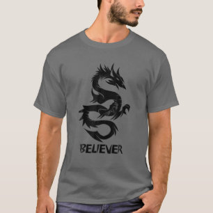 Camiseta Imagine, Sonho, Acredite Fantasy Dragon Tattoo