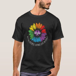 Camiseta Imagine Todas As Pessoas Vivendo A Vida Na Paz Lgb
