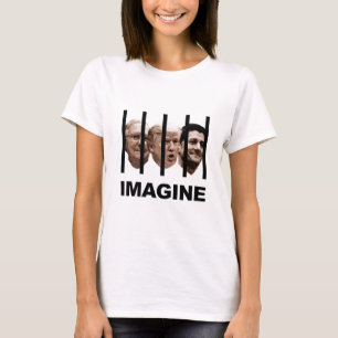 Camiseta Imagine Trump, McConnell e Ryan atrás de Bares