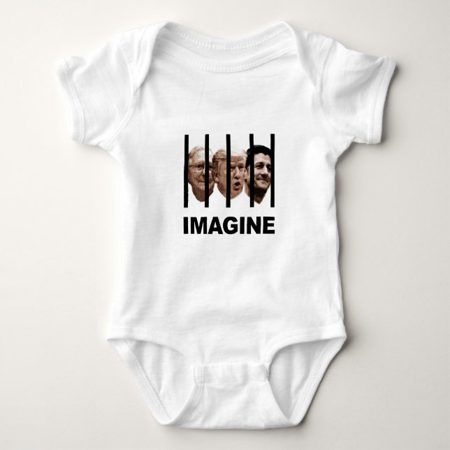 Camiseta Imagine Trump, McConnell e Ryan atrás de Bares (Frente)