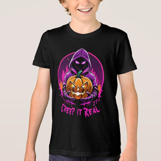 Camiseta Imaginem o Halloween Real, Horror (Frente)