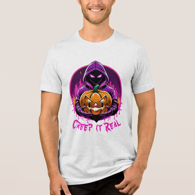 Camiseta Imaginem o Halloween Real, Horror (Frente)