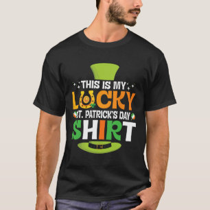 Camiseta Ímãs Moedas de Ouro Trevos Irlandeses Este É o Meu