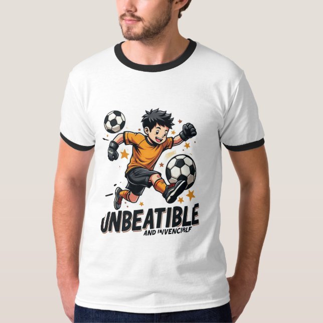 Camiseta Imbatível e Invencível – Ousada Declaração de Pode (Frente)