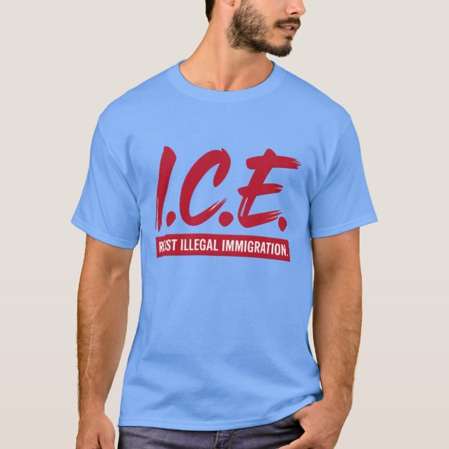 CAMISETA IMIGRAÇÃO ILEGAL RESISTENTE AO GELO (Frente)