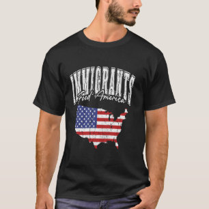 Camiseta Imigrantes alimentam a América, desapontando o map