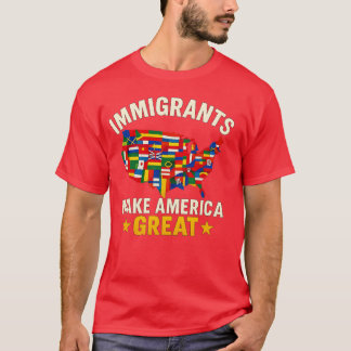 Camiseta Imigrantes fazem excelente da América - Presente F
