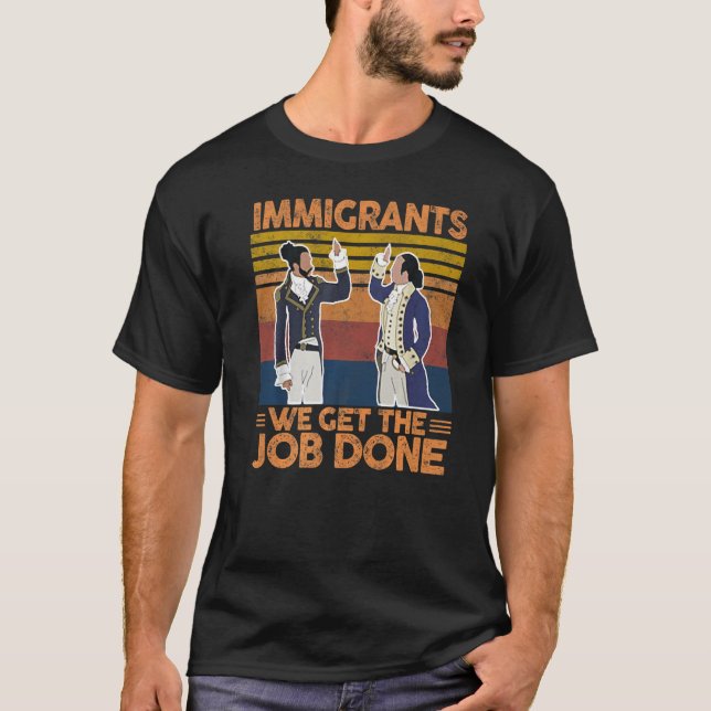 Camiseta Imigrantes Que Conseguimos Fazer Migração Vintage (Frente)