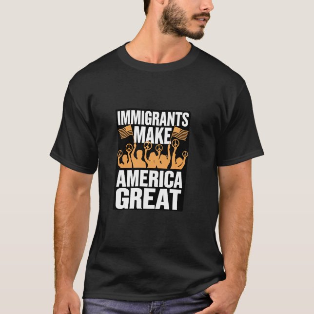 Camiseta Imigrantes Tornam a América Grande (Frente)