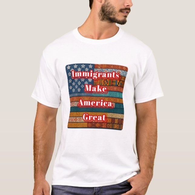 Camiseta Imigrantes Tornam a América Grande (Frente)