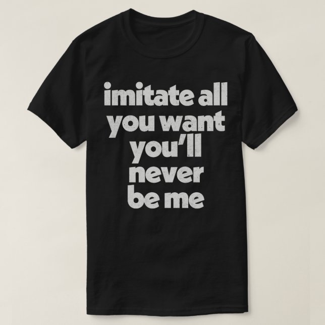 Camiseta Imitadores Anti-Hater Design FadedStyle Tipografia (Frente do Design)