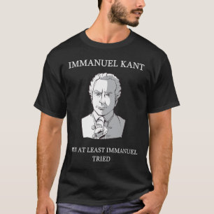 Camiseta Immanuel Kant Funny Filosofia Dizendo Presente