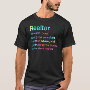 Camiseta Imobiliário De Definição De Realtor De Tie Dye
