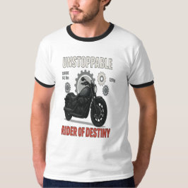Camiseta Imobilizável - Cavaleiro do Gráfico de Motocicleta