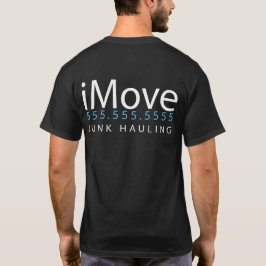 Camiseta iMove. Alador do lixo. Promo Merch da remoção da