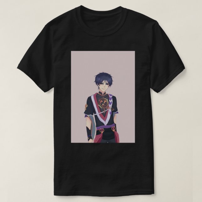 Camiseta Impacto do Scaramouche Genshin (Frente do Design)
