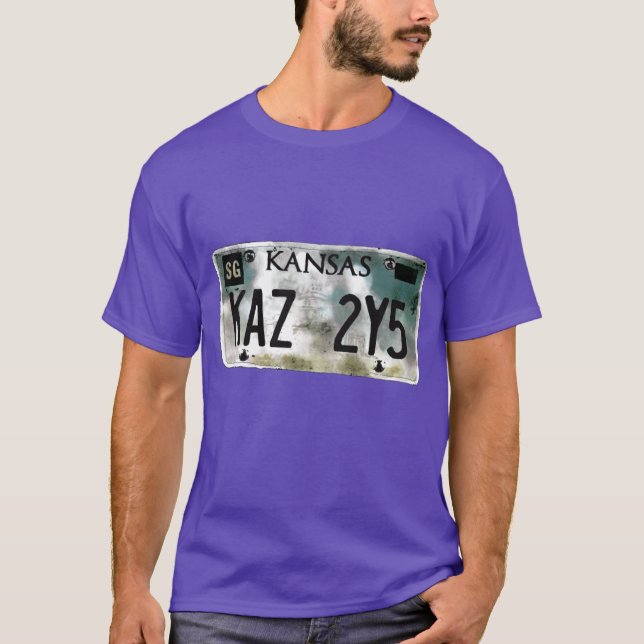 Camiseta Impala Supernatural Placa Kansas (Frente)
