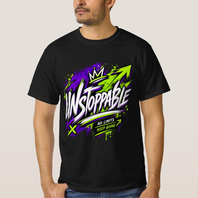 Camiseta Imparável – Desenho Tipográfico Motivacional Poder (Frente)