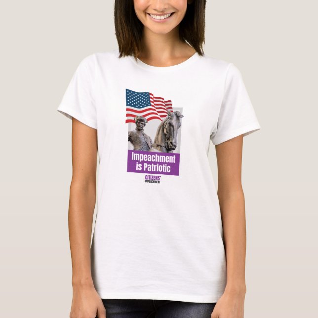 Camiseta Impeachment é Patriótico com Paul Revere (Frente)