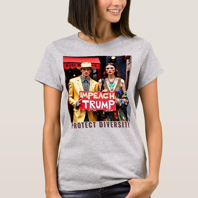 Camiseta Impedirem Trump Agora Político (Frente)