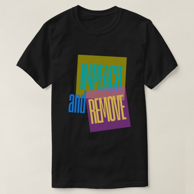 Camiseta Impeja e remova o Anti-Trump (Frente do Design)