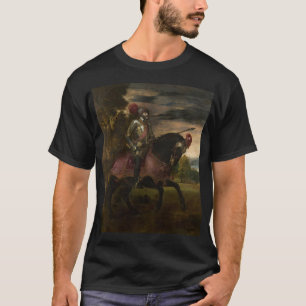Camiseta Imperador Charles V em Horseback (por Titian)