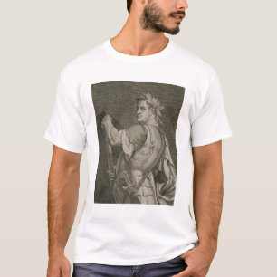 Camiseta Imperador de D. Titus Vespasian do engrav do