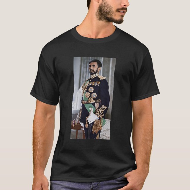 Camiseta Imperador Haile Selassie Imperador Etíope Selassie (Frente)