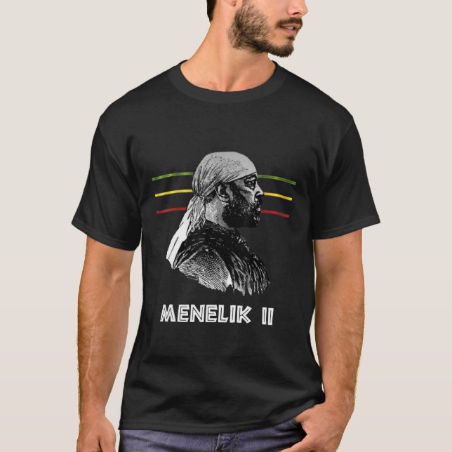Camiseta Imperador Menelik II da Etiópia (Frente)