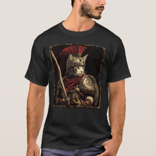 Camiseta Império SPQR Legião Romana gato Guerreiro Japonês