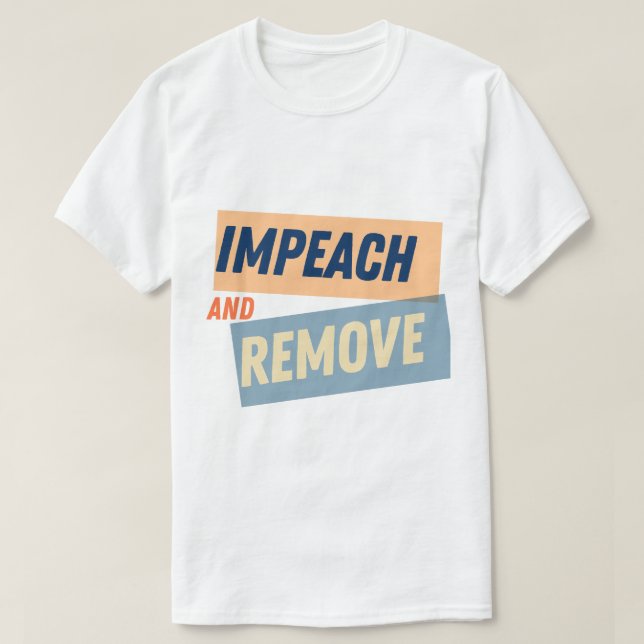 Camiseta Impetar trunfo e remover (Frente do Design)