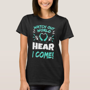 Camiseta Implante ASL de um auxílio auditivo surdo