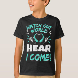 Camiseta Implante comum de auxílio auditivo de sensibilizaç