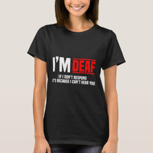 Camiseta Implante de Audição de Sensibilização Não Consigo