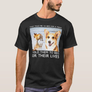 Camiseta Implorar Por Suas Vidas Gráfico de Praia Corgi Psi