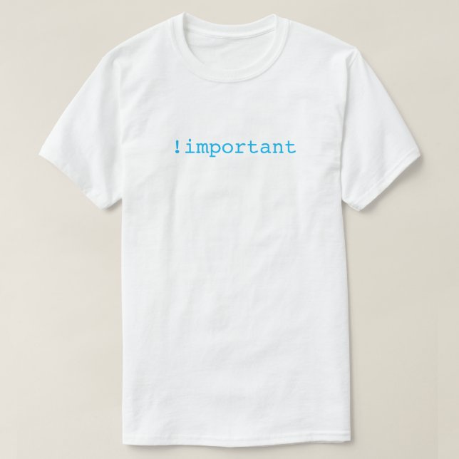 Camiseta !important (Frente do Design)