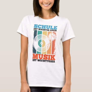 Camiseta Importante para a escola, mas a música é important