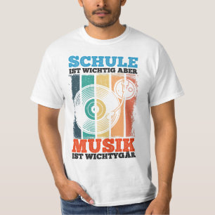 Camiseta Importante para a escola, mas a música é important