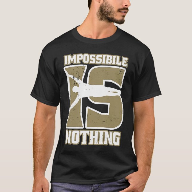 Camiseta Impossibile Is Human Flag Calisthenics And Street  (Frente)