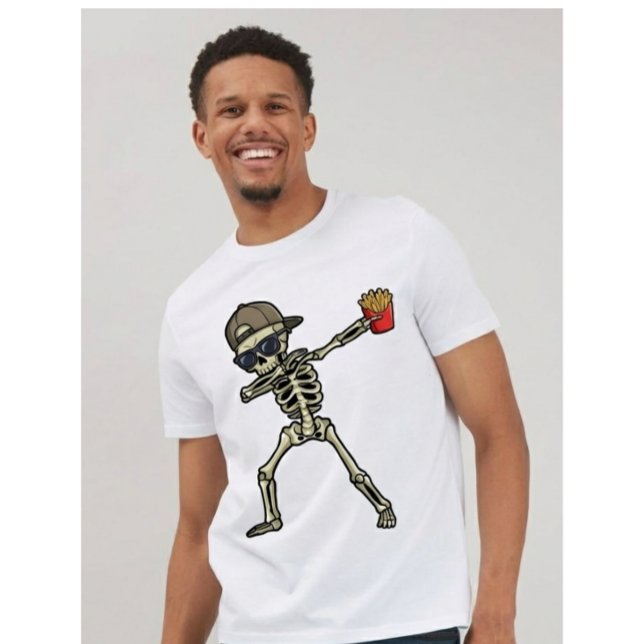 Camiseta imposto do pai Esqueleto fazendo Dabbing com batat (Criador carregado)