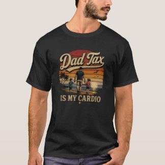Camiseta Imposto do Papai É Meu Cárdio Humor Retro Pôr do S