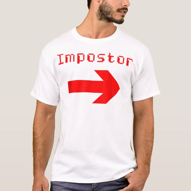 Camiseta Impostor - Roupa de jogos engraçados (Frente)