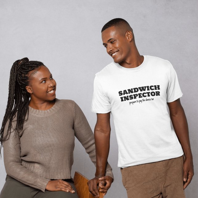 Camiseta Impostos sobre o Queijo, Inspetor de Sanduíche Fun (Funny Sandwich Inspector Cheese Tax T-Shirt)