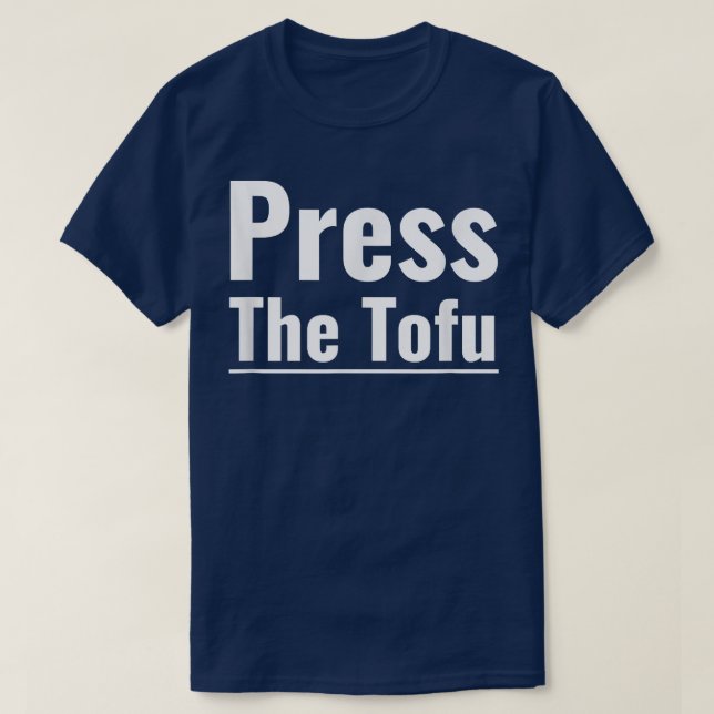 Camiseta Imprensa Tofu Vegan Vegetarian Cozinhar Tofu Impre (Frente do Design)