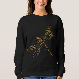Camiseta impressa Leopard Dragonfly para mulheres 