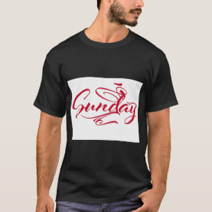 Camiseta impressa “Sunday” para Vibrações de Fim d