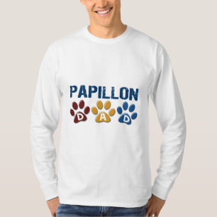 Camiseta Impressão 1 da pata do pai de PAPILLON